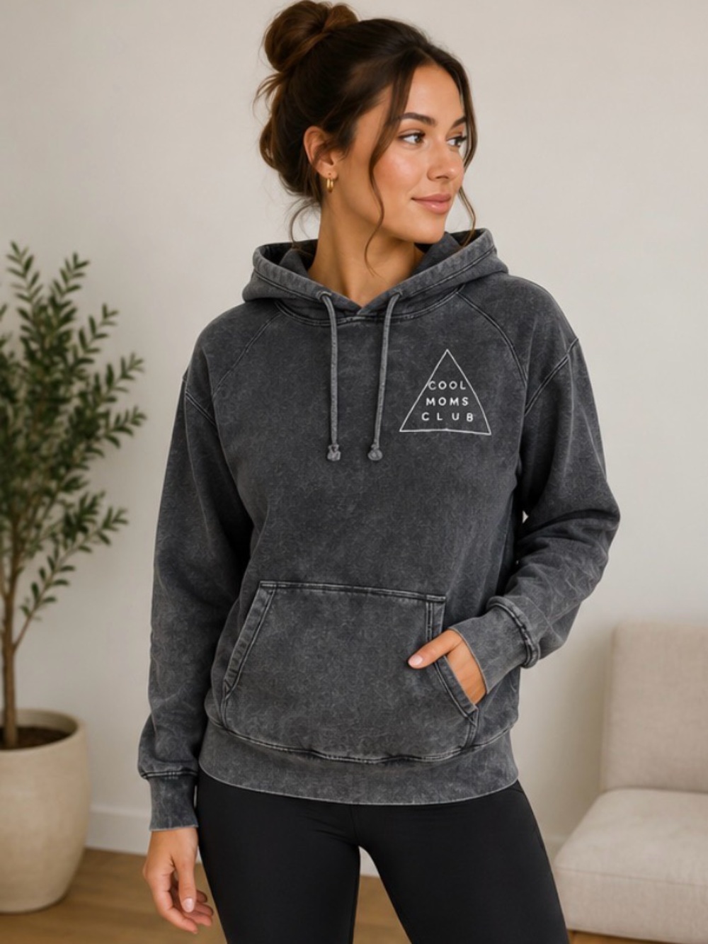 Cool Moms Club INK 
DET Mineral Wash Hoodie Size Small